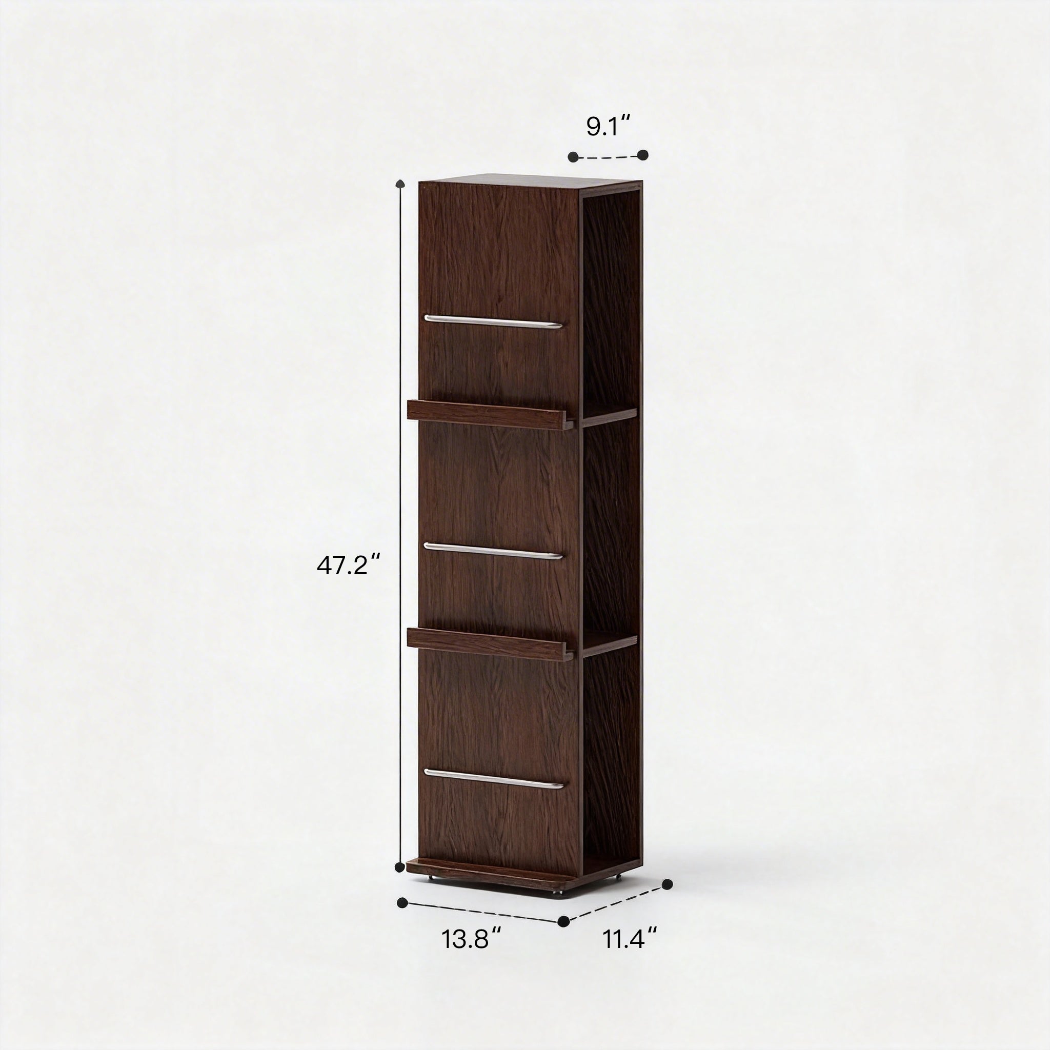 Precision Narrow Walnut Shelf Unit